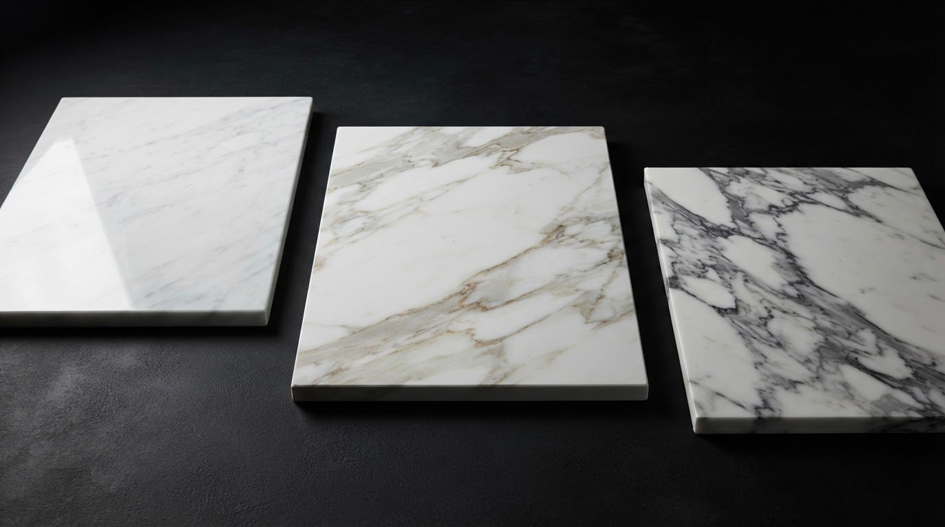 Marmo bianco per bagni di lusso: guida alla scelta di lastre, finiture e dettagli